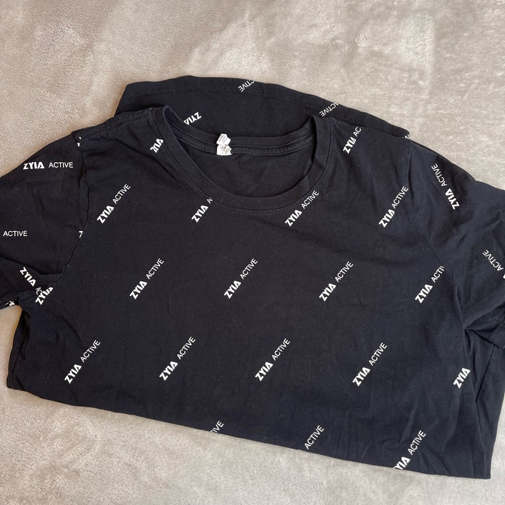 Black ZYIA Pattern Swoop T
